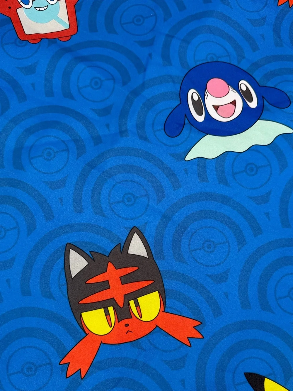 POKÉMON Full Flat Sheet Pikachu Rowlet Litten Popplio Rotom Nintendo Anime Gamer